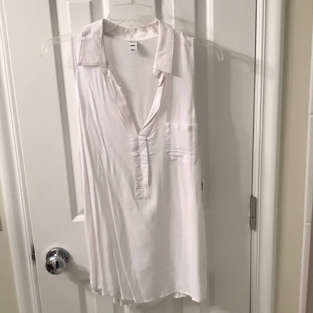 collar no sleeve summer blouse